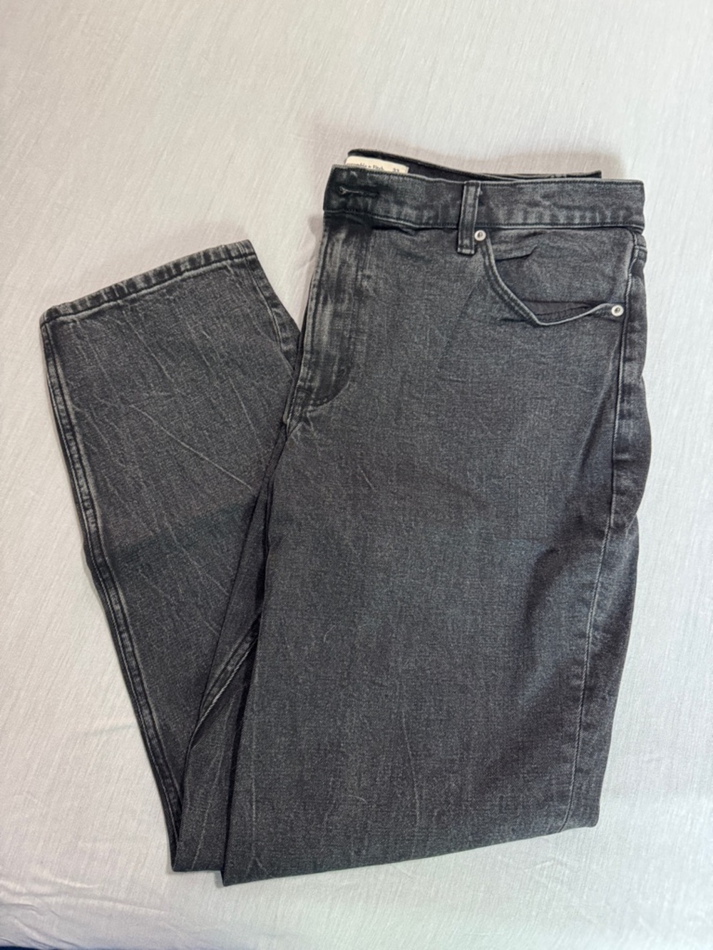 Abercrombie & Fitch Charcoal Mom Jeans